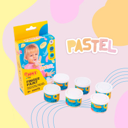 Sormivärit 6x35 ml Pastellivärit (2 vuotta+) ryhmässä Kids / Lasten askartelu ja värit / Sormivärit @ Pen Store (131126)