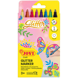 Glitter-tussit 8-sarja (3 vuotta+) ryhmässä Kids / Lastenkynät / Lasten tussit @ Pen Store (131139)