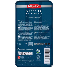 Graphite XL Blocks Tin 6-setti ryhmässä Taiteilijatarvikkeet / Liidut ja lyijyt / Grafiitti ja lyijyt @ Pen Store (131409)