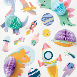 Tarroja hunajakennopaperi Dino 1 arkki ryhmässä Kids / Hauskaa oppimista / Stickers @ Pen Store (131556)