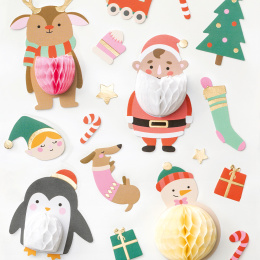 Tarroja hunajakennopaperi Joulu 1 arkki ryhmässä Kids / Hauskaa oppimista / Stickers @ Pen Store (131558)