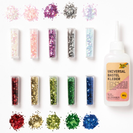 Bio Glitter Flakes 10 kpl ryhmässä Kids / Hauskaa oppimista / Askartelutarvikkeet lapsille / Glitteriä ja paljetteja @ Pen Store (131641)