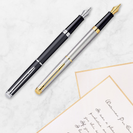 Hémisphère Steel/Gold Täytekynä  ryhmässä Kynät / Fine Writing / Täytekynät @ Pen Store (132001_r)