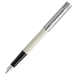 Allure Deluxe Metal & White Täytekynä Fine ryhmässä Kynät / Fine Writing / Täytekynät @ Pen Store (132015)