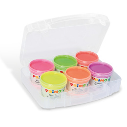 Sormimaali Fluo-setti 6x100g ryhmässä Kids / Lasten askartelu ja värit / Sormivärit @ Pen Store (132083)