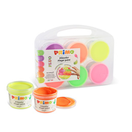 Sormimaali Fluo-setti 6x100g ryhmässä Kids / Lasten askartelu ja värit / Sormivärit @ Pen Store (132083)