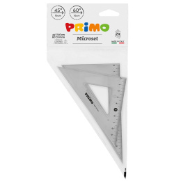 Kit Kulmaviivain 45°/16 cm + 60°/16 cm ryhmässä Askartelu ja Harrastus / Harrastustarvikkeet / Viivottimet / Muoviviivain @ Pen Store (132119)