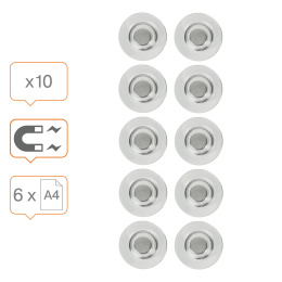 Magneetit 32 mm Extra-vahva 10 kpl Kirkas ryhmässä Askartelu ja Harrastus / Järjestää / Kotitoimisto @ Pen Store (132342)