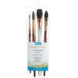 Neptune Synthetic brush Mc Professionnel 4-set ryhmässä Taiteilijatarvikkeet / Siveltimet / Akvarellisiveltimet @ Pen Store (132782)