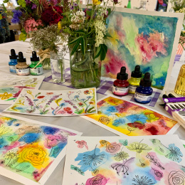 Intro Ink Aquarelle set 6 x 29,5 ml ryhmässä Taiteilijatarvikkeet / Taiteilijavärit / Akvarellivärit / Nestemäinen vesiväri @ Pen Store (132932)