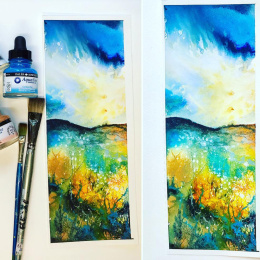 Watercolor brush series 55 Short Flat Nr 1 ryhmässä Taiteilijatarvikkeet / Siveltimet / Akvarellisiveltimet @ Pen Store (132946)