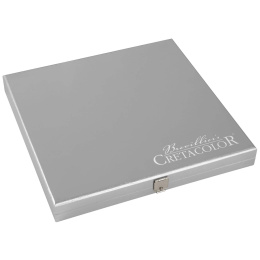 Silver Box piirustussarja puulaatikossa 17 kpl ryhmässä Taiteilijatarvikkeet / Liidut ja lyijyt / Grafiitti ja lyijyt @ Pen Store (133050)