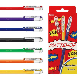 Mattehop Geelikynä Original Colours 7 kpl ryhmässä Kynät / Kirjoittaminen / Geelikynät @ Pen Store (133079)