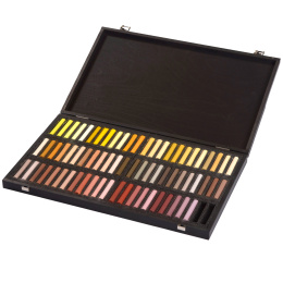 Soft Pastels Wood Box 204-setti ryhmässä Taiteilijatarvikkeet / Taiteilijavärit / Pastellivärit / Kuivapastellit @ Pen Store (133646)
