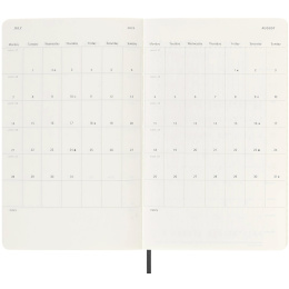 12M Weekly Planner Horizontal 2025 Hardcover Large Black ryhmässä Paperit ja Lehtiöt / Kalenterit / 12 kk kalenterit @ Pen Store (133788)