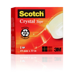 Scotch Crystal teipin täydennys 19mm x 33m ryhmässä Askartelu ja Harrastus / Harrastustarvikkeet / Teippi @ Pen Store (133821)