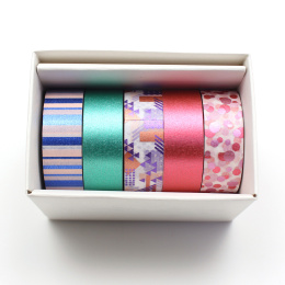 Washi-teippi Gift Box Bright ryhmässä Askartelu ja Harrastus / Harrastustarvikkeet / Washiteipit @ Pen Store (134043)