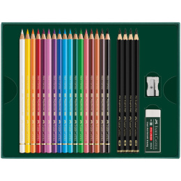 Polychromos & Pitt Graphite Mat Set 17 Värikynää + 4 Grafiittikynää ryhmässä Kynät / Taiteilijakynät / Värikynät @ Pen Store (134069)