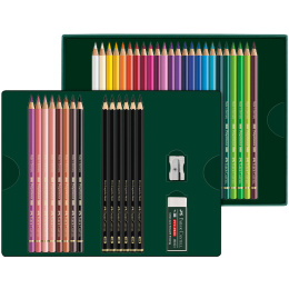 Polychromos & Pitt Graphite Mat Set 32 Värikynää + 6 Grafiittikynää ryhmässä Kynät / Taiteilijakynät / Värikynät @ Pen Store (134070)