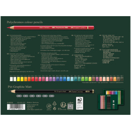 Polychromos & Pitt Graphite Mat Set 32 Värikynää + 6 Grafiittikynää ryhmässä Kynät / Taiteilijakynät / Värikynät @ Pen Store (134070)