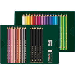 Polychromos & Pitt Graphite Mat Set 40 Värikynää + 8 Grafiittikynää ryhmässä Kynät / Taiteilijakynät / Värikynät @ Pen Store (134071)