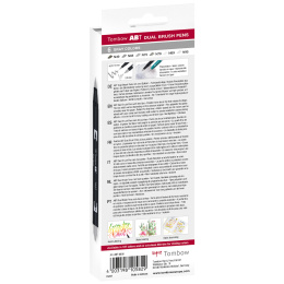 ABT Dual Brush pen 6-setti Gray ryhmässä Kynät / Taiteilijakynät / Sivellinkynät @ Pen Store (134116)