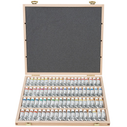 Horadam Aquarell Wooden Box 80x5 ml ryhmässä Taiteilijatarvikkeet / Taiteilijavärit / Akvarellivärit @ Pen Store (134341)