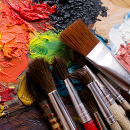 Akryylisetti 24 väriä (59 ml) + 12 sivellintä ryhmässä Taiteilijatarvikkeet / Taiteilijavärit / Akryylivärit @ Pen Store (134423)