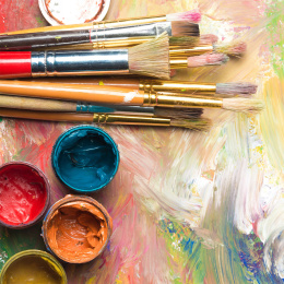 Akryylisetti 24 väriä (59 ml) + 12 sivellintä ryhmässä Taiteilijatarvikkeet / Taiteilijavärit / Akryylivärit @ Pen Store (134423)