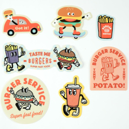 Hako Sticker pack Burgers ryhmässä Askartelu ja Harrastus / Askartelu / Stickers @ Pen Store (134457)