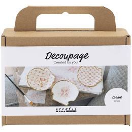 DIY Découpage-kit Simpukankuoret ryhmässä Askartelu ja Harrastus / Tekniikat / Decoupage @ Pen Store (134609)