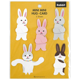 Mini-kortit Rabbit 5-pack ryhmässä Askartelu ja Harrastus / Lomat ja vuodenajat / Kortit ja kirjekuoret @ Pen Store (134624)