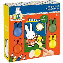 Miffy sormivärit 4 väriä + 10 kuvaa ryhmässä Kids / Lasten askartelu ja värit / Lasten maali / Sormivärit @ Pen Store (134901)