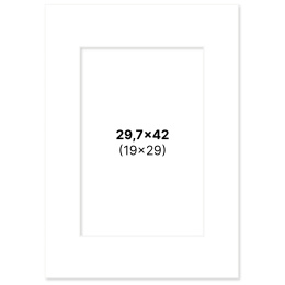 Passepartout Valkoinen 29,7x42 A3 ryhmässä Askartelu ja Harrastus / Järjestää / Kehykset / Passepartout @ Pen Store (135109)