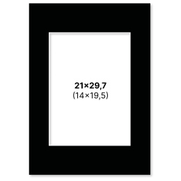 Passepartout Musta 21x29,7 cm A4 ryhmässä Askartelu ja Harrastus / Järjestää / Kehykset / Passepartout @ Pen Store (135118)
