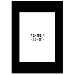 Passepartout Musta 42x59,4 cm A2 ryhmässä Askartelu ja Harrastus / Järjestää / Kehykset / Passepartout @ Pen Store (135123)
