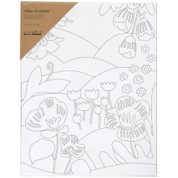 Printtikuvioitu maalauspohja 24x30cm 360g Kukkainen maisema ryhmässä Kids / Lasten askartelu ja värit / Lasten maalaustarvikkeet @ Pen Store (135415)
