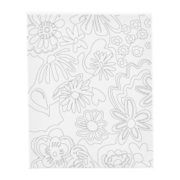 Printtikuvioitu maalauspohja 24x30cm 360g Kukat ryhmässä Kids / Lasten askartelu ja värit / Lasten maalaustarvikkeet @ Pen Store (135416)
