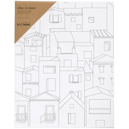 Printtikuvioitu maalauspohja 24x30cm 360g Välimeren kaupunki ryhmässä Taiteilijatarvikkeet / Ateljee / Maalauspohjat / Maalauspohja akryylimaali @ Pen Store (135417)