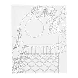 Printtikuvioitu maalauspohja 24x30cm 360g Aurinkoinen terassi ryhmässä Taiteilijatarvikkeet / Ateljee / Maalauspohjat / Maalauspohja akryylimaali @ Pen Store (135418)