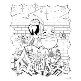 American Graffiti Coloring Book ryhmässä Askartelu ja Harrastus / Kirjat / Aikuisten värityskirjat @ Pen Store (135491)