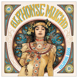 Alphonse Mucha Coloring Book ryhmässä Askartelu ja Harrastus / Kirjat / Aikuisten värityskirjat @ Pen Store (135494)