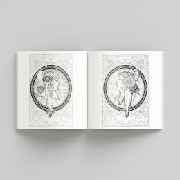 Alphonse Mucha Coloring Book ryhmässä Askartelu ja Harrastus / Kirjat / Aikuisten värityskirjat @ Pen Store (135494)