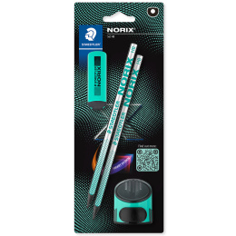 Koulusetti Norix Lyijykynät + tarvikkeet Green ryhmässä Kids / Lastenkynät / Lasten kirjoituskynät @ Pen Store (135513)