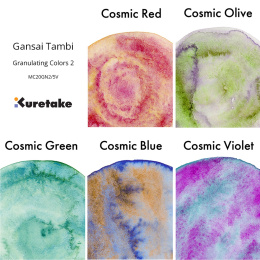 Gansai Tambi Akvarelli 5-setti Granulating Colors 2 ryhmässä Taiteilijatarvikkeet / Taiteilijavärit / Akvarellivärit / Vesiväri napissa @ Pen Store (135537)