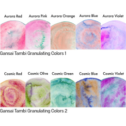 Gansai Tambi Akvarelli 5-setti Granulating Colors 2 ryhmässä Taiteilijatarvikkeet / Taiteilijavärit / Akvarellivärit / Vesiväri napissa @ Pen Store (135537)