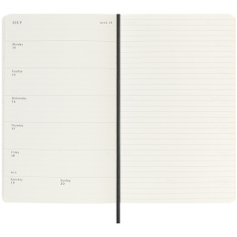 Kalenteri 18M WeekNote Soft Cover Large Black ryhmässä Paperit ja Lehtiöt / Kalenterit / 18 kk kalenterit @ Pen Store (135588)