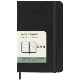 Kalenteri 18M WeekNote Hard Cover Pocket Black ryhmässä Paperit ja Lehtiöt / Kalenterit / 18 kk kalenterit @ Pen Store (135590)