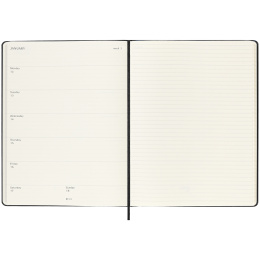 Kalenteri 18M WeekNote Hard Cover XL Black ryhmässä Paperit ja Lehtiöt / Kalenterit / 18 kk kalenterit @ Pen Store (135592)