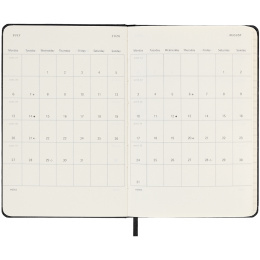 Kalenteri 18M Weekly Hard Cover Horisontell Pocket Black ryhmässä Paperit ja Lehtiöt / Kalenterit / 18 kk kalenterit @ Pen Store (135593)